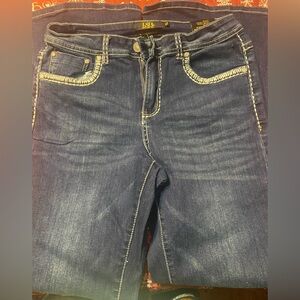 Lucky and Blessed Wide legged Blue Jeans for Women